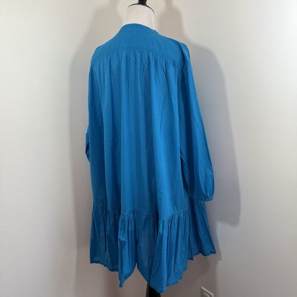 J. Crew Dress Flowy Cover Up XS Tiered Oversize Light Organic Cotton Re-Imagined - Picture 4 of 12